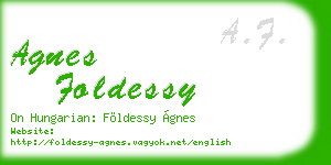 agnes foldessy business card