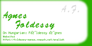 agnes foldessy business card